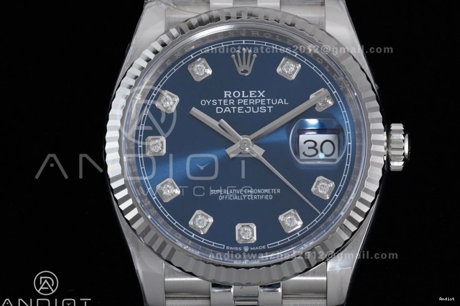 126234 DateJust Blue on Edition Best Dial Diamonds SH3235 904L Bracelet Clean Steel Jubilee 36 1:1 1115